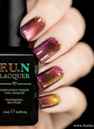 F.U.N Lacquer - 2021 Christmas Collection - Multichrome Magnetic Gel Polish- Incredible