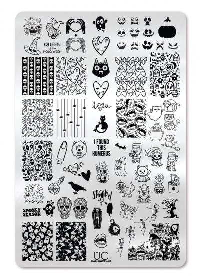 Uberchic Nailart -  Single Stamping Plates -  Halloween-09