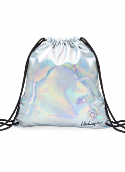 KBShimmer - KBShimmer Silver Holographic Drawstring Backpack