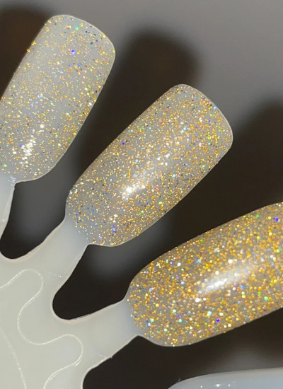 Dam Polish - Jackpot - Gold Reflective Glitter Nail Polish