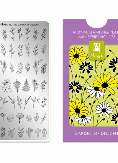 Moyra Mini Stamping Plate -123 Garden of delight