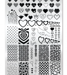 Uberchic Nailart -  Single Stamping Plates - Queen of Hearts