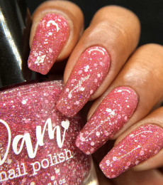 Dam Polish -Hibernation Collection - Serious Slumber - Pink Reflective Glitter Nail Polish